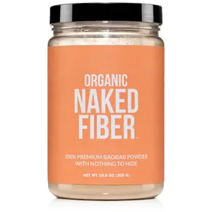 Naked Nutrition Organic Naked Fiber - 100% Premium Baobab Powder - Only 1 Ingredient - For Gut Health & Energy Support