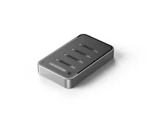 Syba SY-TDB40179 4 Bays USB4 40 GBps Portable NVMe SSD Docking Station Cloner, Black