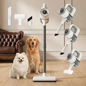 15KPa Powerful Cordless Vacuum for Pet Hair, 2-in-1 Vacuum & Mop with LED Screen, Lightweight Handheld Stick Vac for Carpet & Hard Floor, 40000rpm Deep Clean Aspiradora
