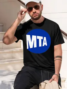 MTA 2026 new model Black/White Tee Stylish & Comfortable Loose Crew Neck Short Sleeve T-shirts Versatile On Trend Eye Catching Printed Graphic Casual Tee for Daily Wear Outings & Leisure