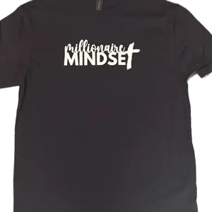 Millionaire Mindset T Shirt - Black Cotton Graphic Tee for Men and Women