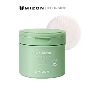MIZON Pore Fresh Peeling Toner Pads – AHA BHA PHA with Tea Tree & Turmeric | Gentle Exfoliation, Deep Cleansing & Pore Tightening (60 Pads)