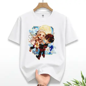 Toilet-Bound Hanako-Kun Lovers Tee – Hanako & Nene Under Full Moon Chibi Style | For Anime Romance Fans graphic tee, good graphic tees Menswear Top Stylish Tshirt