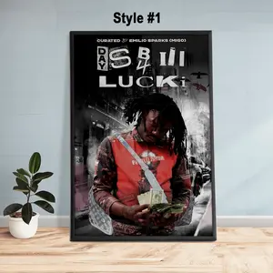 Lucki Roster, Lucki Album Poster, Lucki Flawless Like Me Poster - Rapper Wall Art - Rap Album Poster, Matte Vertical, Lucki Poster Rapper Freewave 3, Gifts For All