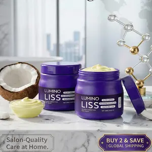 Protein Correction Hair Cream - Smoothing Treatment with Hydrolyzed Keratin & Coconut Oil for Dry, Damaged Hai，Professional Hair Straightening & Repair Maskc Acid Formula for Frizz Control and Deep Hydration， Haircare Gel Gel