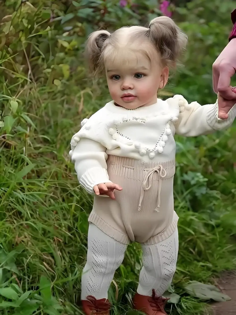Pippa 26 Inch 66cm Realistic Reborn Toddler Girl Doll Princess Girl Soft Vinyl Real Looking Reborn Baby Doll Toy Lifelike Set for Kids Age 3+ cute christmas collector gift