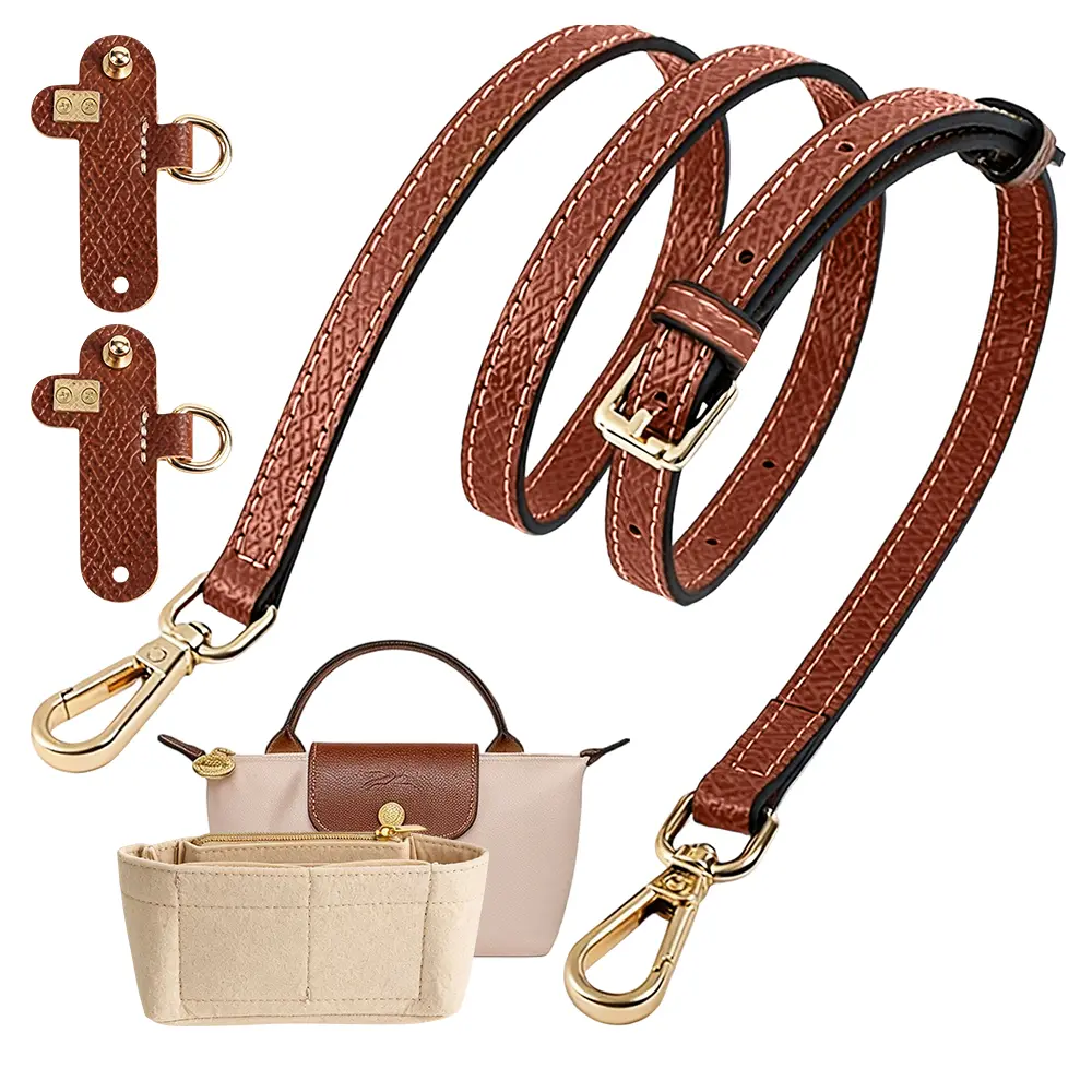 1Set Strap Kit Compatible Mini Bags- PU Leather Adjustable Purse Straps for Women's Mini Shoulder Bag, Crossbody Handbag- Purse Straps for Mini Bags