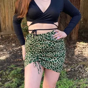 Gorgeous tortoise ruched scrunch skirt size small/medium