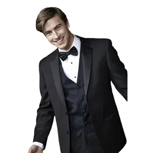 "Barcelona" Black Tuxedo Jacket Notch (Separates)