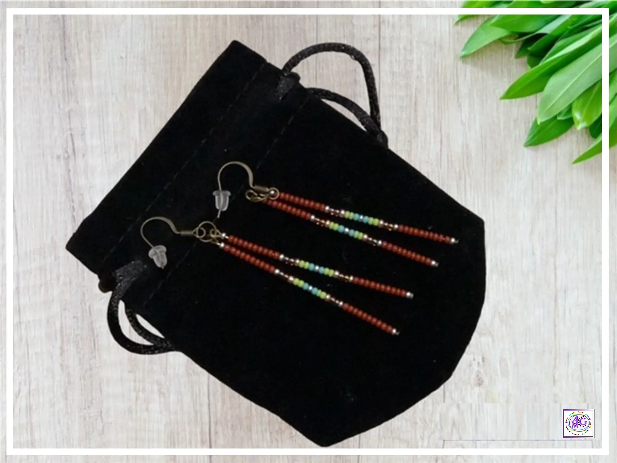 Delicate Brown Beaded Earrings - Handcrafted Dangles with a Touch of Elegance