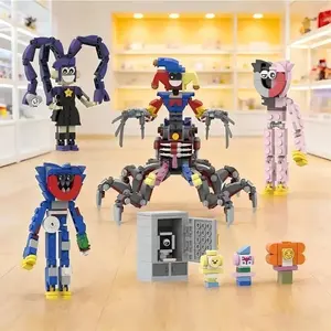 Poppy Playtime Bobo Game Time Series 5 Set, 8-Piece Building Block Kit (861 Pcs), 9.84 Inch Desktop Ornament, Perfect for Home Collection & Office Decor