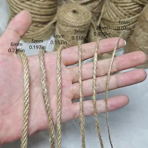 One Roll Jute Twine Rope 100m/326ft Thick Brown Cord Handcrafted Hand Woven Rope for Christmas Crafts, Halloween Decorations, DIY Gift Wrapping, Handmade Projects, Holiday Home Decoration, Macrame, Knotting and Sewing