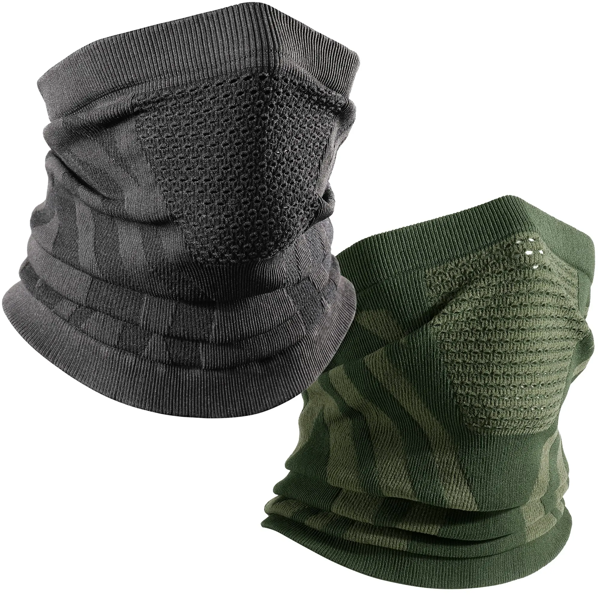 2 Pack Winter Neck Gaiter & Face Mask - Windproof Neck Warmer for Men, Breathable Cold Weather Gear for Outdoor Activities