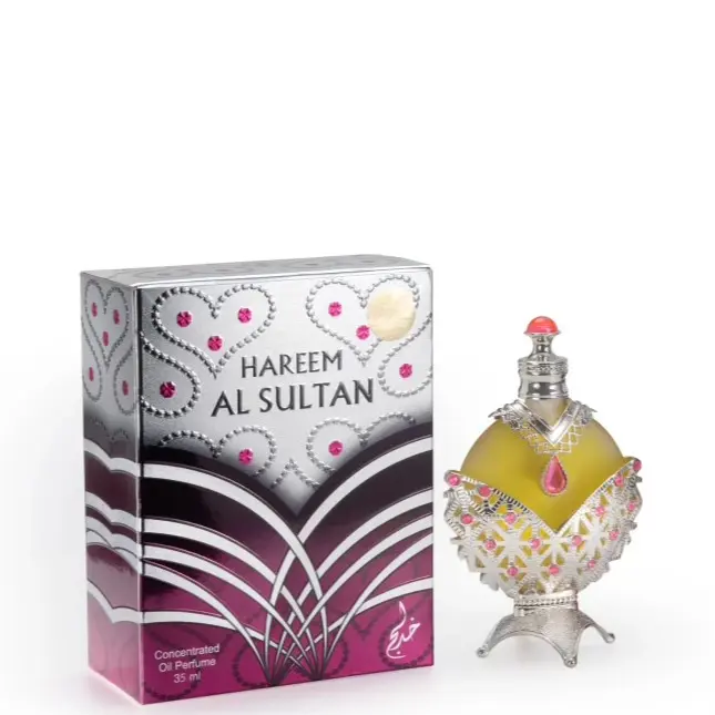Khadlaj Hareem Al Sultan Silver Women's Concentrated Oil Eau de Parfum - 35ML (3-3.9 fl oz), Aromatic Woody Exotic Blend with Nectarine, Jasmine, Sandalwood, Vanilla, Patchouli, Freesia, Black Currant, Musk