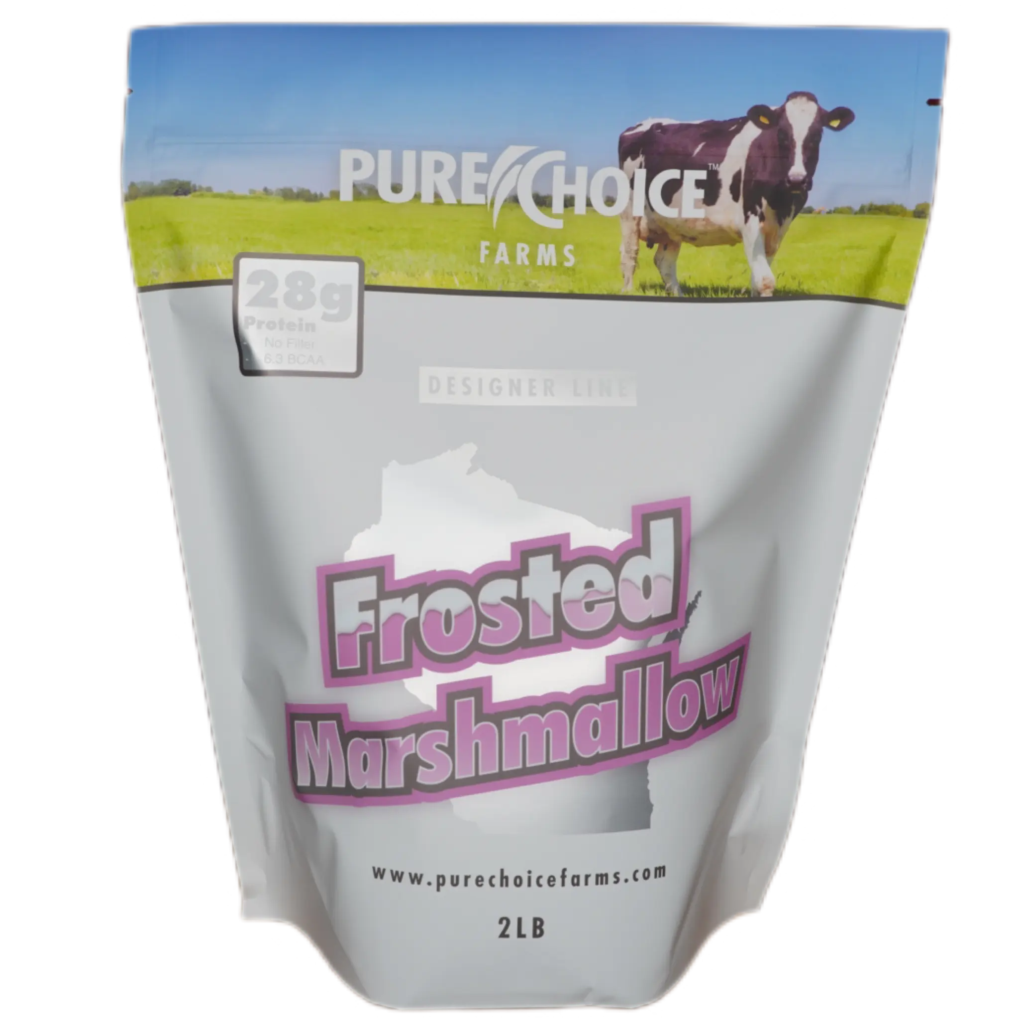 Whey Protein Isolate, Frosted Marshmallow, 28g Protein, Cold Filtered, High Protein, Lactose-Free, Sweet Flavor | Pure Choice Farms