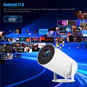 Smart Home Theater Projector - Android 11.0 Compatible, Get Entertainment Through 4,000 Apps Including Netflix, YouTube & Amazon Prime