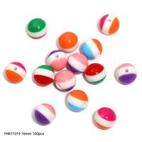YH611019 16mm 50pcs three-color beads