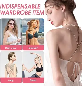 boree plus Sticky Bra Inserts,Reusable and Waterproof Double Sided Push Up Sticky Bra for Women Dresses Bikinis