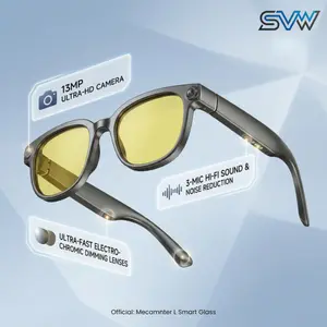 Smart Glasses 4K Camera Hands Free Video Recording 13MP HD Wide Angle Anti Vibration Vlogging Glasses with AI Translation Assistant and WiFi Music Control