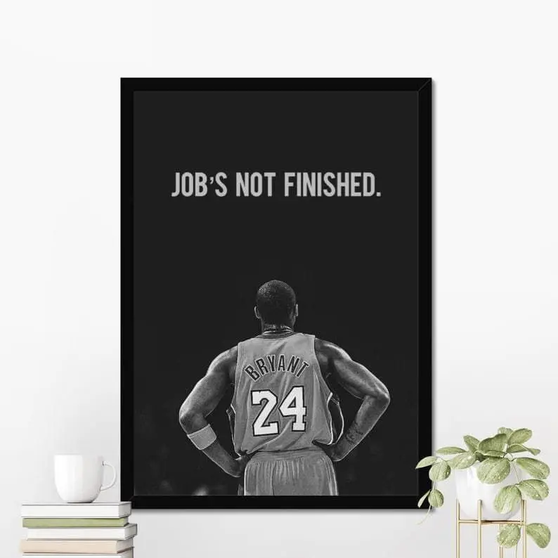 Kobe Bryant Motivational Poster, Inspirational Wall Art, Home Gym Decor, Basketball Poster, Motivation Wall Art, Motivational Print