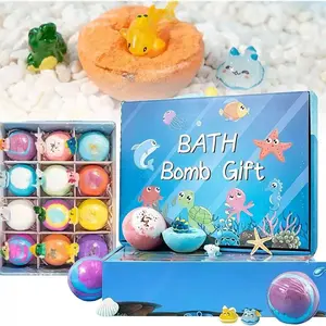 Ocean Surprise Bath Bombs   with Hidden Toys Kids Bath Time Magical Gift Set