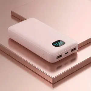 10000mAh Portable Charger with Built-in Type-C & Lightning Cables, Fast Charging Power Bank with LED Display, Portable Battery Pack for iPhone 16/15/14/13, Samsung Galaxy and Android Devices
