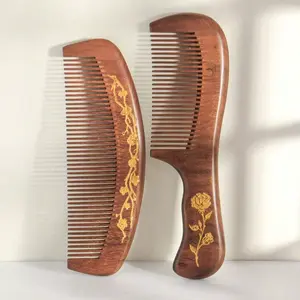 Women's Hair Brush with Vintage Floral Butterfly Design, Anti-Static Wooden Comb for Women, Home Use Beauty Tool, Durable Hairdressing Comb, Anti Static Hairbrush