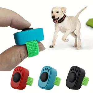 Professional Mini Finger Ring Dog Training Clicker Lightweight Interactive Sound Pet Trainer No Battery Needed