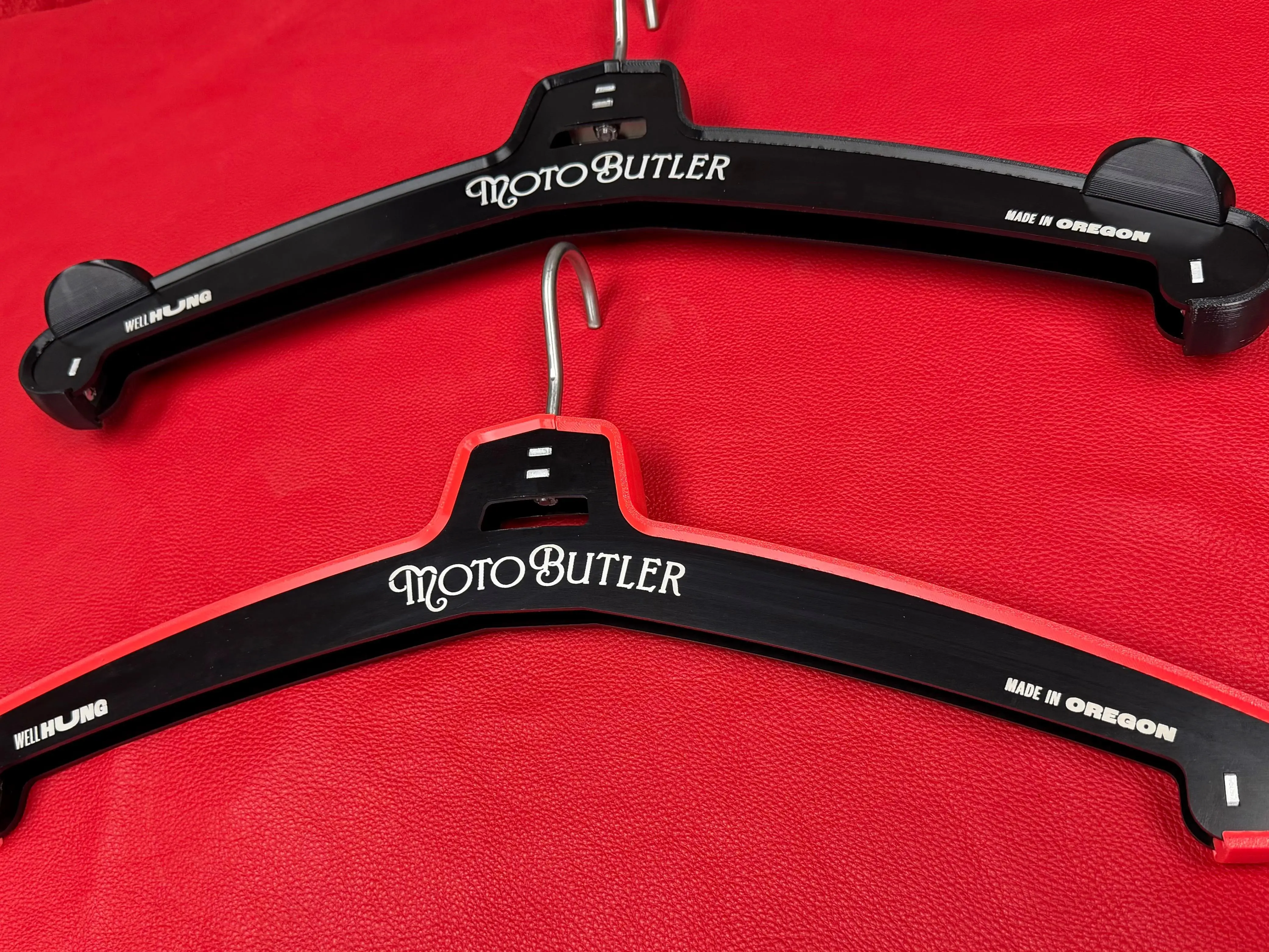 MotoButler, robust motorcycle gear hanger