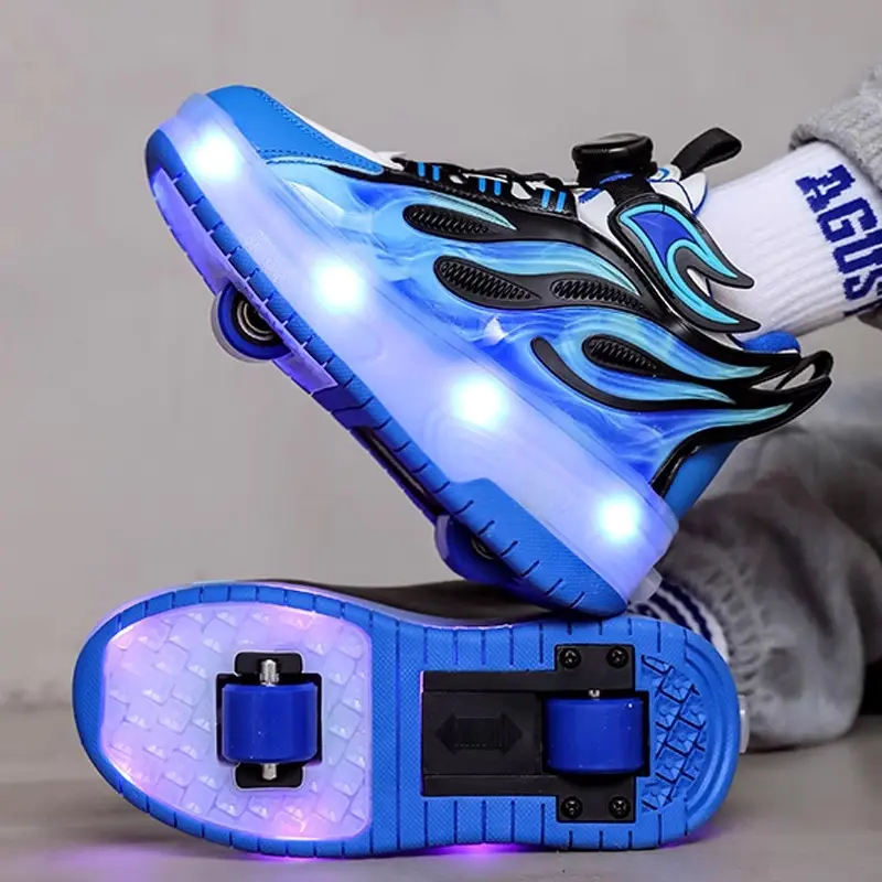 USB rechargeable LED light-up pink sneakers, sports training shoes, fashionable colorful roller skates, skateboard shoes boys and girls, light-up cool casual sports shoes, suitable daily life