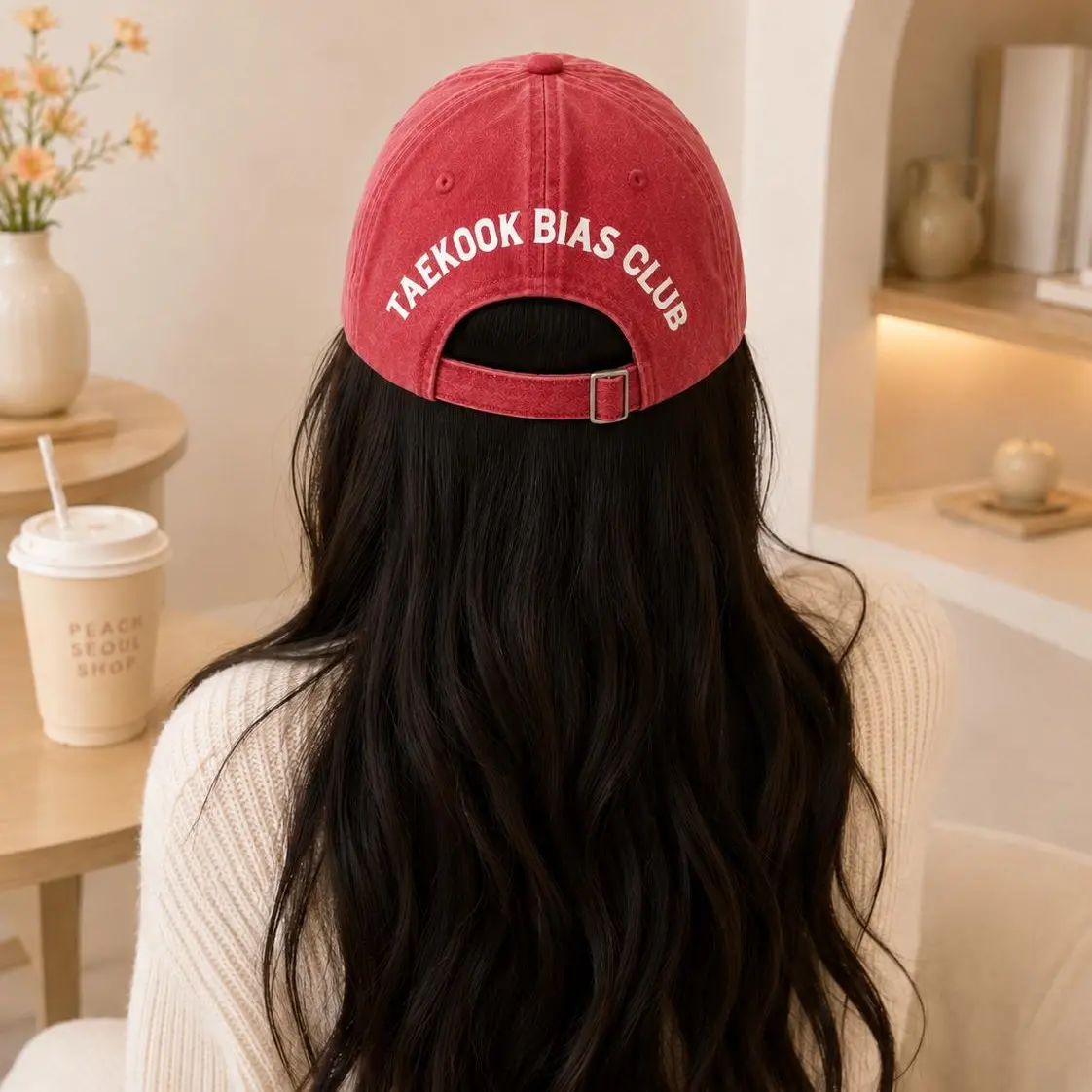 Taekook Bias Club Vintage Washed Baseball Cap