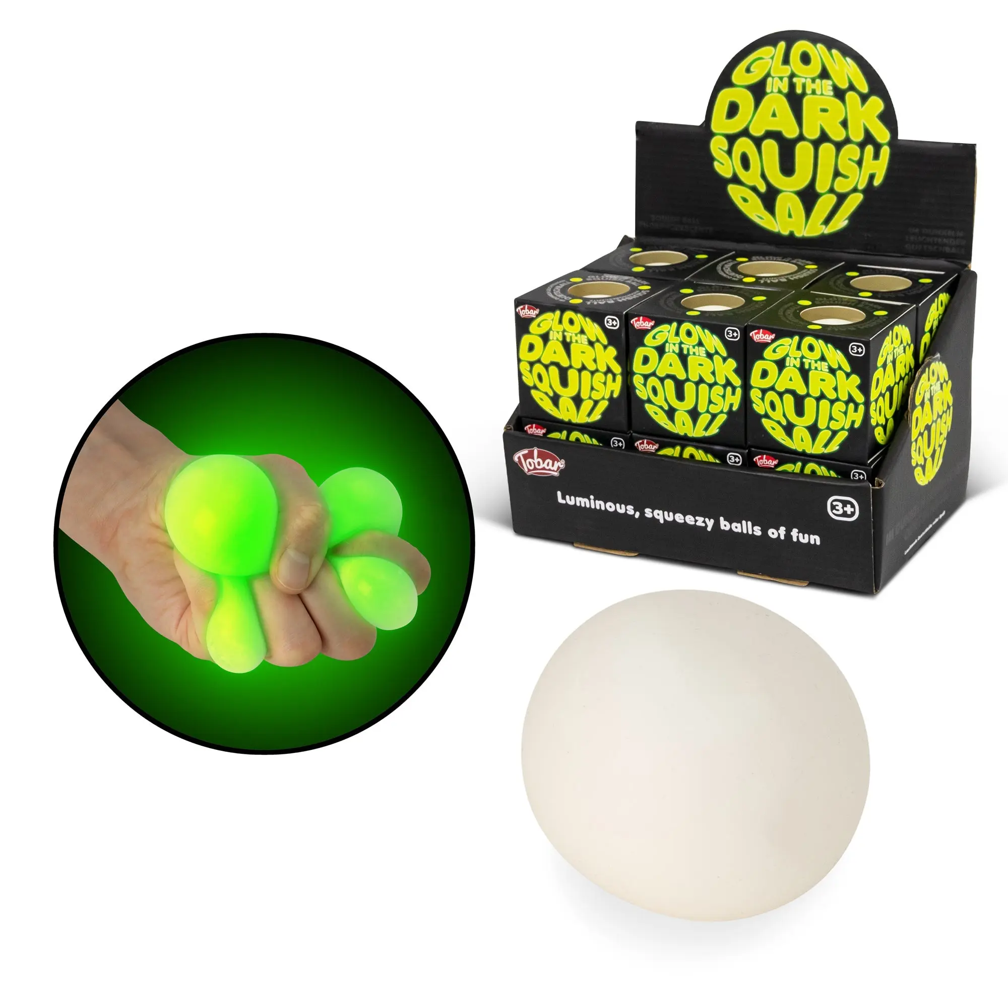 Scrunchems Glow In The Dark Squishy Ball Fidget Toy (1pc)