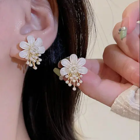 Flower Design Earrings, Statement Earrings, Fashionable Jewelry for Women, Fall Trendy Jewelry, Daily Clothing Decor, Trendy All-match & Exquisite Jewelry for Birthday Gift