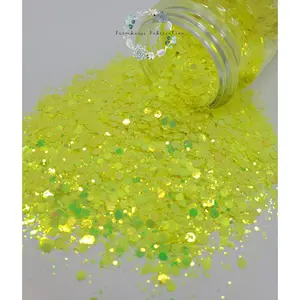 "SunCrush" / Fluorescent Glitter / Chunky Glitter / Polyester Glitter / Tumbler Glitter / Yellow Glitter