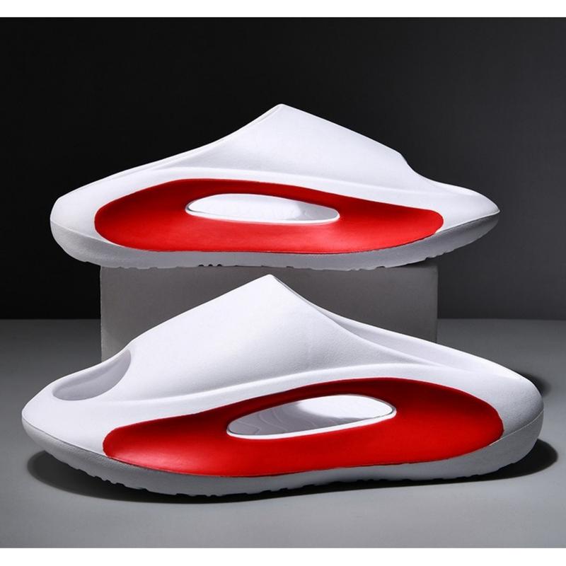 Fashionable Unisex Colour Block Slippers - Ventilated Open Toe with Soothing Massage Grains - Ultra-Comfortable, Non-Slip, Durable EVA Sole for Indoor Adventures - Perfect for Mens & Womens Home Use