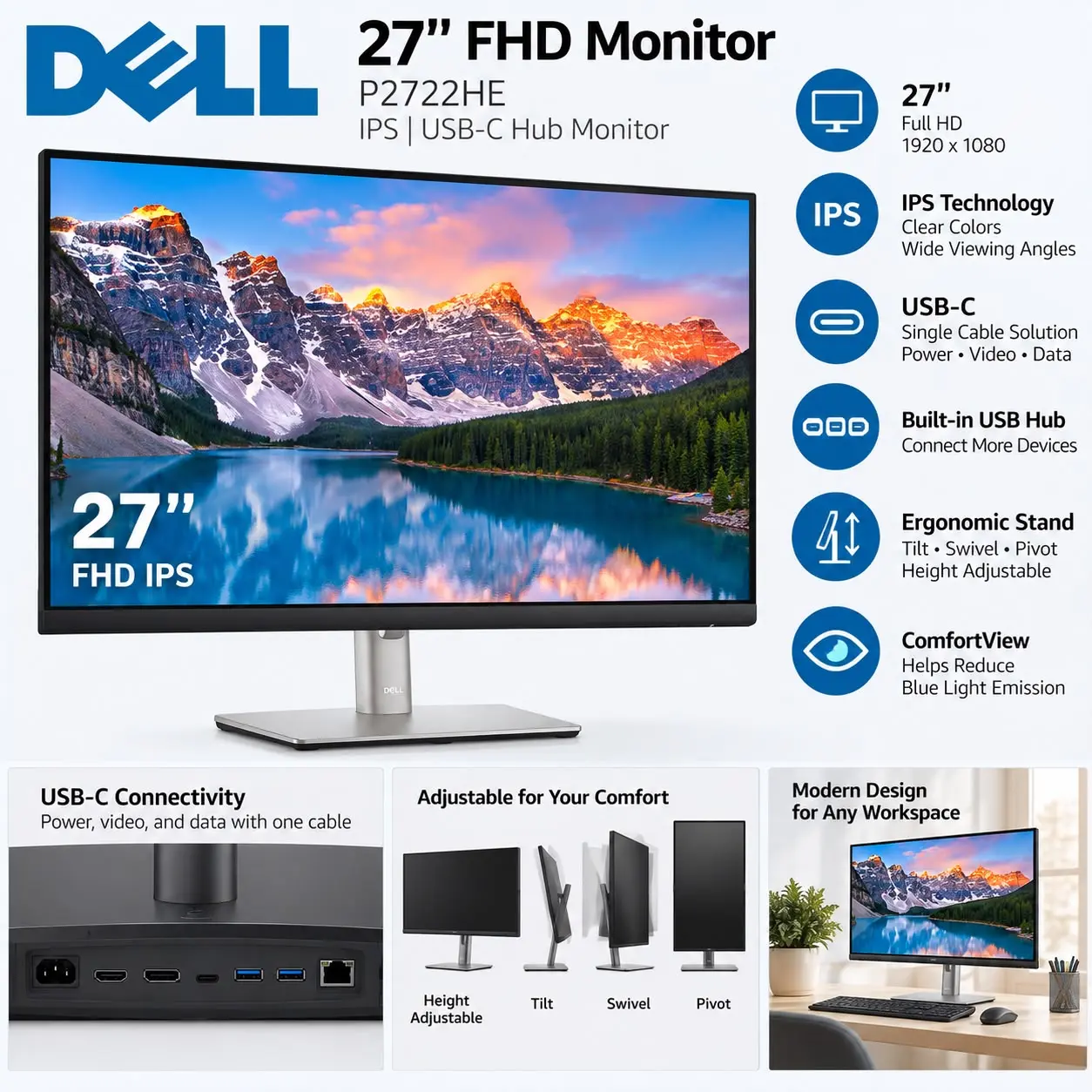 27" Dell monitor
