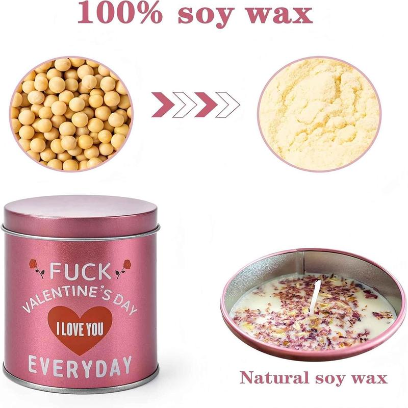 Valentines Day Gifts for Her Birthday - Galentines Gifts for Women Wife Girlfriend Girls Friend Romantic Naughty Gift for Her Tin Soy Candles Unique Ideas 9Oz Scented Candles Hoxyan