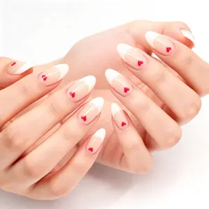 Simple 10PCS Handmade Press On Nails - French & American Design, 3D Effect, Reusable Long-Lasting Up to 4 Weeks, Vegan Luxurious Manicure Kit, No Drying Time, No Nail Damage, Instant Salon-Worthy Results