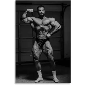 Chris Bumstead Bodybuilder Muscle Man Workout Poster (5) Canvas Painting Wall Art Poster for Bedroom Living Room Decor 08x12inch(20x30cm) Print Gift