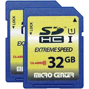 32GB Class 10 SDHC Flash Memory Card Standard Full Size SD Card USH-I U1 For Trail Camera (2 Pack)