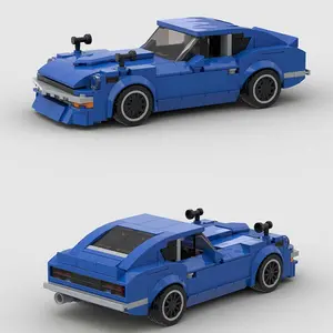 339pcs Blue Brick Sports Car Model with Stand-Up Side Mirrors – Buildable Supercar Kit, Building Block Sets, Perfect Christmas, Thanksgiving, Anniversary Gift for Kids & Car Lovers, Display & Collectible Toy