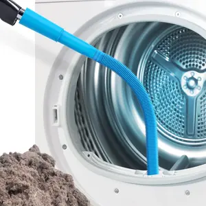 AuraHome Dryer Vent Cleaner Kit - Flexible Lint Remover Hose, Universal Vacuum Attachment, Efficient Cleaning Tool for Fire Prevention, Blue Household Maintenance Accessory