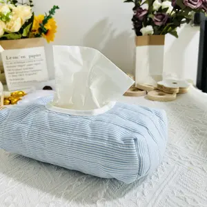 Quilted stripe wet wipes bag, portable extractable tissue bag storage, Space Saving Bags