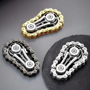 Metal Chainring Fidget Spinner, Durable Bicycle Chain EDC Toy for Adults, Ideal for Relaxation and Stress Relief, Stress Relief Toy