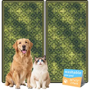 Reusable Washable Dog Pee Pads - Waterproof Puppy Training Pads, Super Absorbent, Leak-Proof, Non-Slip Dog Paw Shape Backing, Machine Washable, Climate Friendly Certified