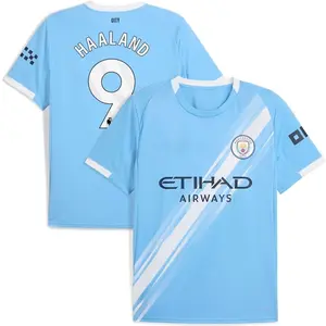 Premium Sky Blue Soccer Jersey Number 9 Athletic Sports Tee 2025/2026