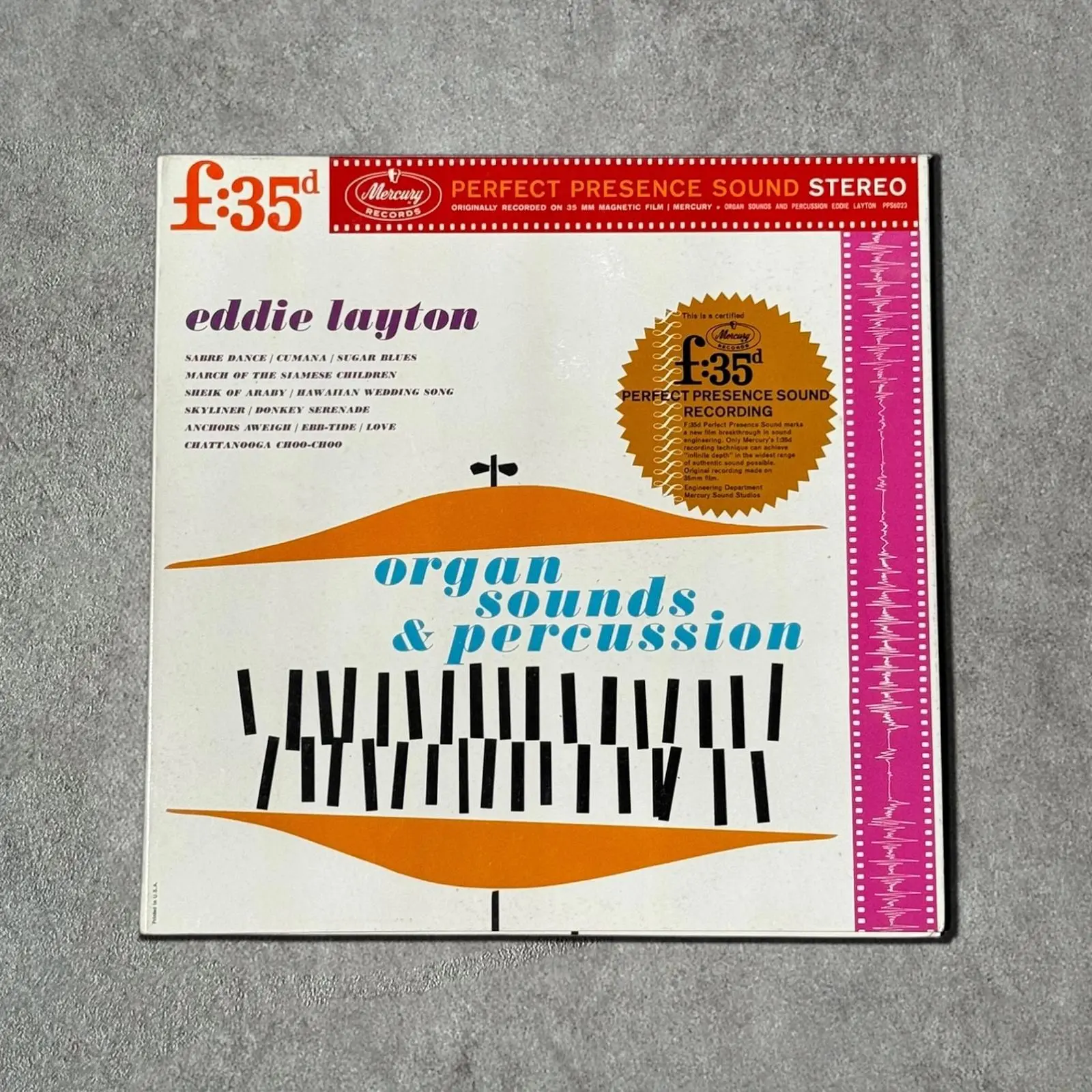 Eddie Layton “Organ, Sounds & Percussion” Vintage Record Vinyl