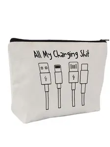 2025 New Style Travel Electronics Pattern Makeup Storage Bag, Gifts for Her, Funny Zipper Handheld Cosmetic Pouch, Traveling Organizer for Daily Travel Use, Gift Ideas for Son Daughter Wife Husband, Makeup Case Bag, Cosmetic Pouch, Travel Essentials