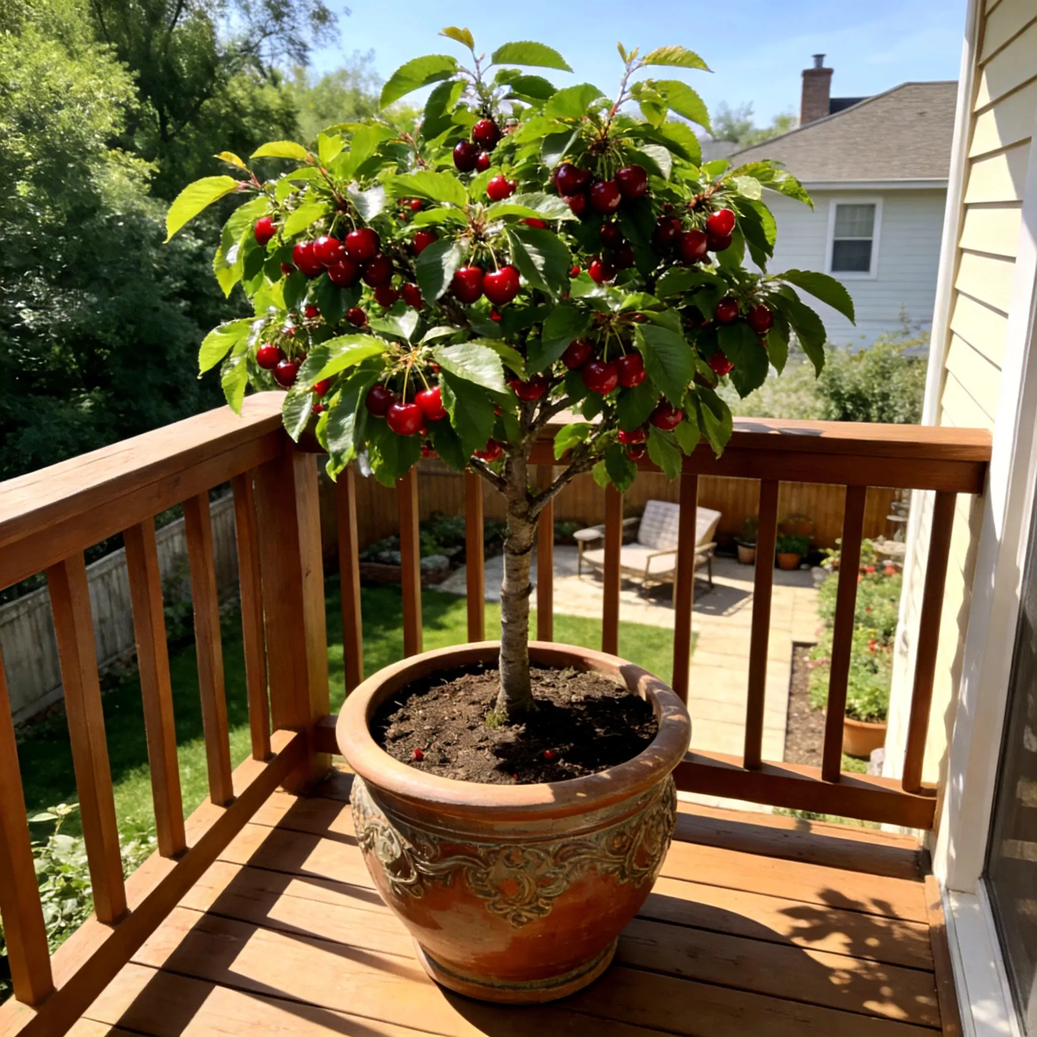 Dwarf Cherry Tree – Non-GMO, 4–5 Years Old, Bare Root, Healthy Root System, for Patio, Balcony & Garden