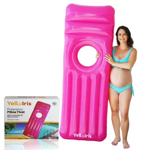 Inflatable Pregnancy Pool Float with Belly Hole – Full-Body Maternity Airbed for Ultimate Comfort – Pink Pregnancy Float for Relaxing Summer – Perfect Support for Baby Bump While Lounging or Swimming